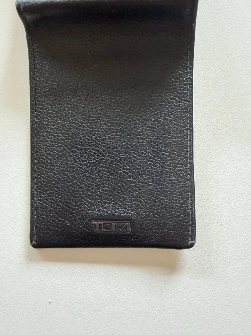 TUMI Nassau Black Leather Bifold Wallet